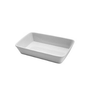 REFRATÁRIO DE PORCELANA LÍNEA BRANCO 29,5x20,5x5,5cm