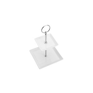 PORTA DOCE 2 ANDARES  PORCELANA NEW BONE OLIVIA 9,5/14,5x23