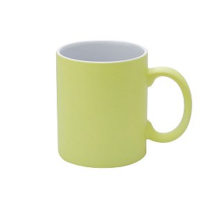 CANECA DE PORCELANA LUMINUS AMARELA 350ml
