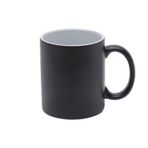 CANECA DE PORCELANA LUMINUS PRETA 350ml