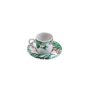 CJ 6 XÍCARAS P/CAFÉ C/PIRES DE PORCELANA NATURE 90ml
