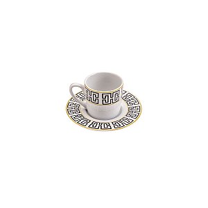 CJ 6 XÍCARAS P/CAFÉ C/PIRES DE PORCELANA EGYPT 90ml