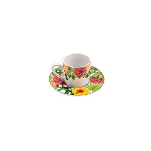 CJ 6 XÍCARAS P/CAFÉ C/PIRES DE PORCELANA AMAZON 90ml