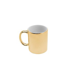 CANECA DE PORCELANA LUMINUS DOURADA 325ml C/CAIXA PRESENTE