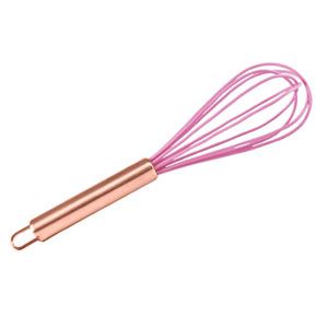 BATEDOR DE OVOS DE NYLON C/CABO DE AÇO INOX ROSÉ 30cm