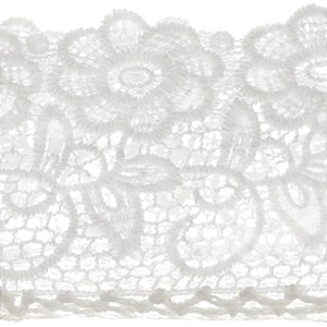 CESTA DE PLÁSTICO CROCHÊ DELICATE BRANCA 19x9cm
