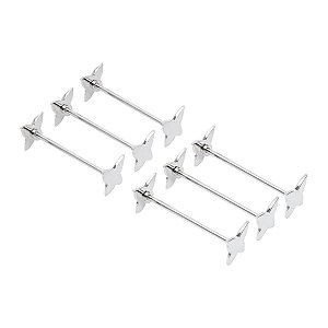 CJ 6 DESCANSOS P/TALHER DE ZAMAC SILVER PLATED BUTTERFLY 7,5