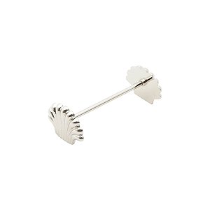CJ 6 DESCANSOS P/TALHER DE ZAMAC SILVER PLATED SHELL 7,5cm
