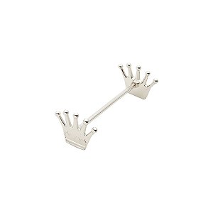 CJ 6 DESCANSOS P/TALHER DE ZAMAC SILVER PLATED CROWN 8cm