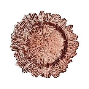 SOUSPLAT DE VIDRO VULCANO ROSÉ 33cm