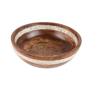 SALADEIRA MADEIRA MANGO NATURAL 25x9cm