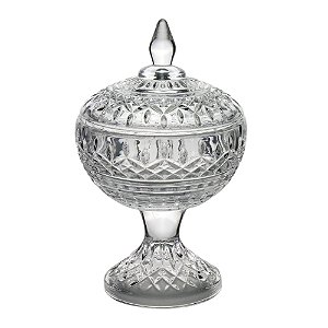 POTICHE DECORATIVA CRISTAL C/PÉ LYS 11x18cm
