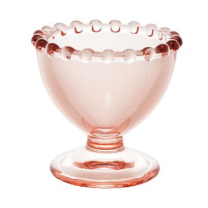 CJ 6 PORTA OVOS CRISTAL PEARL ROSA 6x6cm