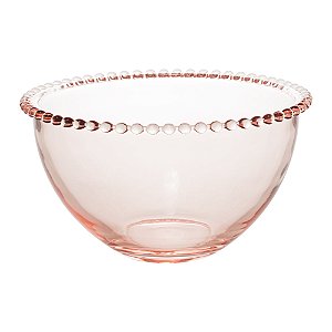 CJ 4 BOWLS CRISTAL PEARL ROSA 14x8cm