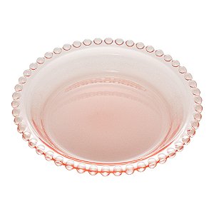 CJ 4 PRATOS CRISTAL PEARL ROSA 14cm