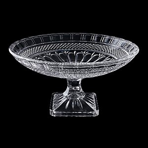 CENTRO DE MESA C/PÉ DE CRISTAL BRANDON 33x17cm