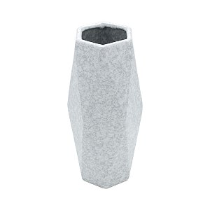 VASO DECORATIVO CERÂMICA CINZA 13x11x28cm