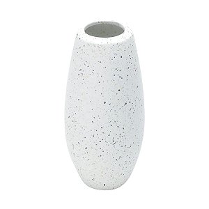 VASO DECORATIVO CERÂMICA BRANCO 15x30cm