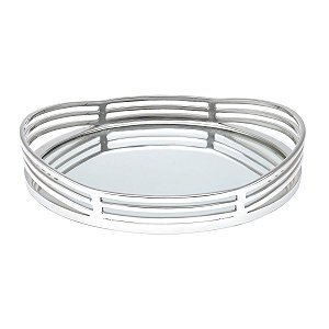 BANDEJA DE ALUMÍNIO C/FUNDO ESPELHADO 58x44x11cm