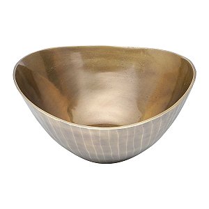 CENTRO DE MESA DE ALUMÍNIO BRONZE 30x29x14,5cm