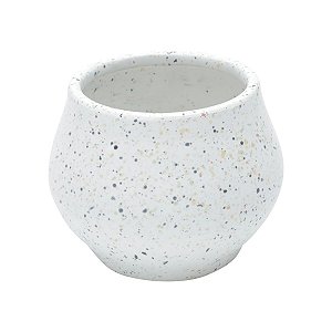 VASO DECORATIVO CERÂMICA BRANCO 15x11cm