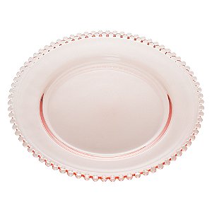 SOUSPLAT CRISTAL PEARL ROSA 32cm