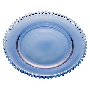 PRATO CRISTAL PEARL AZUL ESCURO 28cm