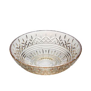 CENTRO DE MESA CRISTAL LYS ÂMBAR 30x10cm