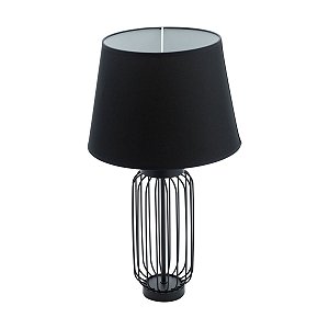 ABAJUR METAL BIVOLT PRETO 31x54cm