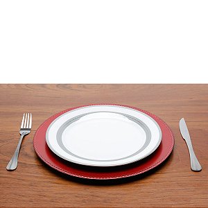 SOUSPLAT PLÁSTICO VERMELHO 33cm