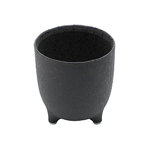 VASO DECORATIVO CERÂMICA CHUMBO 13x14cm