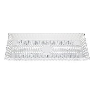 TRAVESSA CRISTAL RETANGULAR QUEEN 34x17cm