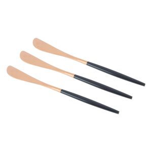 CJ 3 ESPÁTULAS AÇO INOX KYOTO ROSÉ GOLD/PRETO