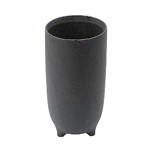 VASO DECORATIVO CERÂMICA CHUMBO 15x29cm