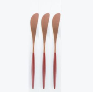 CJ 3 ESPÁTULAS AÇO INOX KYOTO ROSÉ GOLD/CARMIM