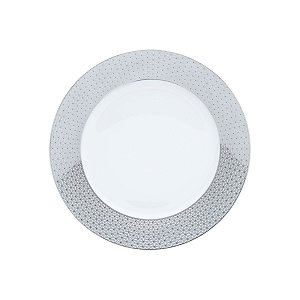 CJ 6 PC PRATO DE PORCELANA P/SOBREMESA FLORIDO WOLFF 19cm