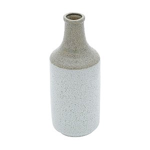 VASO DECORATIVO PORCELANA CINZA 14x36cm