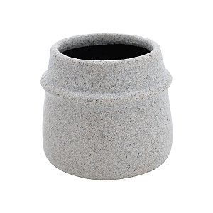 VASO DECORATIVO PORCELANA CINZA 11x9cm