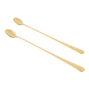 CJ 2 COLHERES AÇO INOX BAILARINA OXFORD DOURADO 30cm