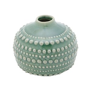VASO DECORATIVO CERÂMICA VERDE 10x8cm