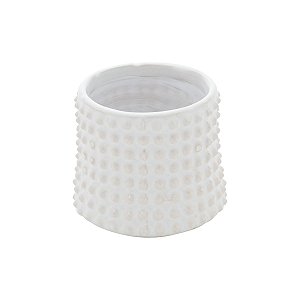 VASO DECORATIVO CERÂMICA BRANCO 8x7cm