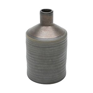 VASO DECORATIVO CERÂMICA CINZA 9x15cm