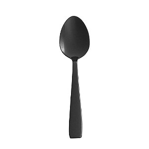 CJ 6 COLHERES AÇO INOX P/CAFÉ PISA PRETO