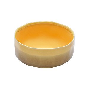 VASO DECORATIVO CERÂMICA AMARELO 20x9cm