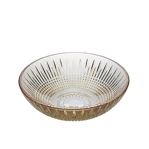 CENTRO DE MESA CRISTAL QUEEN ÂMBAR 30x10cm