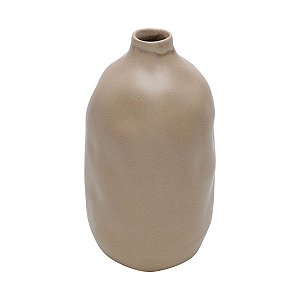 VASO DECORATIVO CERÂMICA AREIA 17x31cm
