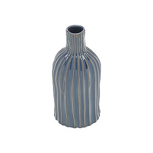 VASO DECORATIVO CERÂMICA PRETO 10x20cm