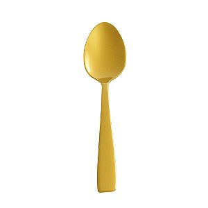 CJ 6 COLHERES AÇO INOX P/CAFÉ PISA DOURADO