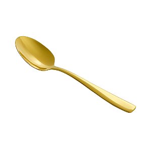 CJ 6 COLHERES AÇO INOX P/CHÁ PISA DOURADO
