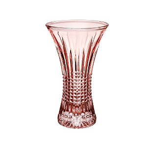 VASO CRISTAL QUEEN ROSA 16x10x30cm
